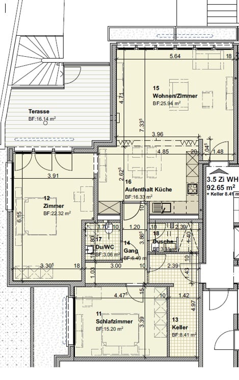Charmante 3.5-Zimmer-Terrassenwohnung im Erdgeschoss in Zürich-Oerlikon 12