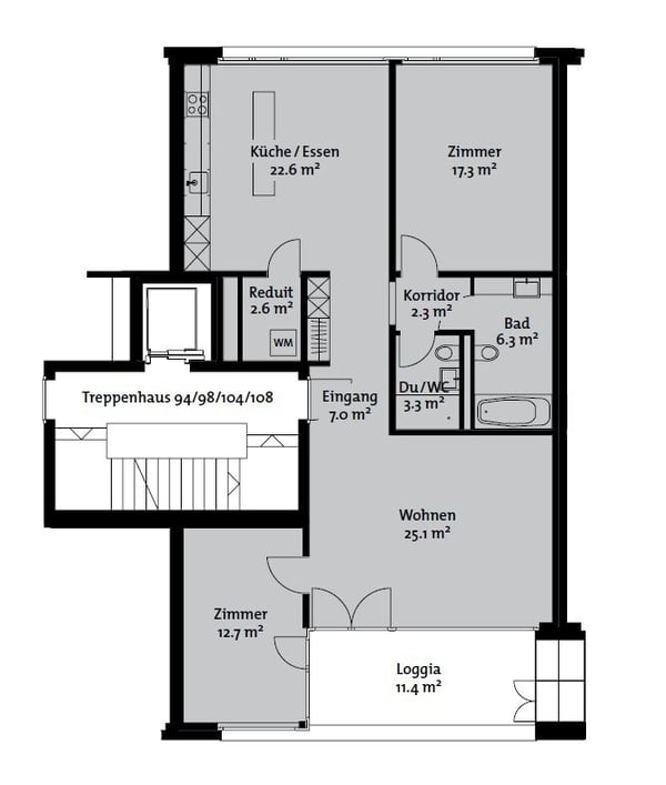 Stilvolle Wohnung mit grosser Loggia 10