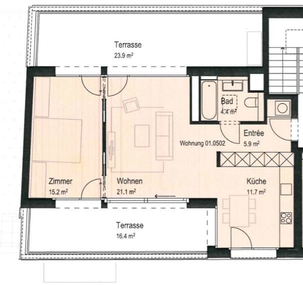Gemütlich Wohnen in der Nähe vom Hauptbahnhof - Attika Wohnung 8