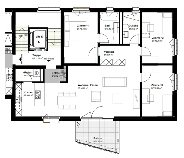 Grosszügige 4.5-Zimmer-Neubauwohnung mit Bad en suite 5