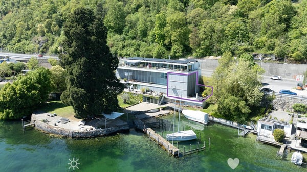 Exklusive Triplex-Wohnung mit direktem Seeanstoss und eigenem Bootsplatz in Twann-Tüscherz 1