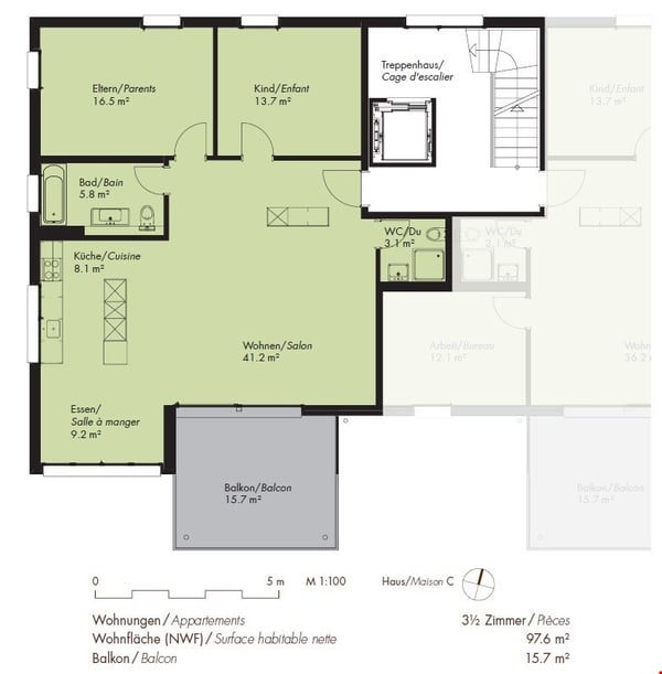 Grosszügige und helle 3.5-Zimmerwohnung an ruhiger Wohnlage 9