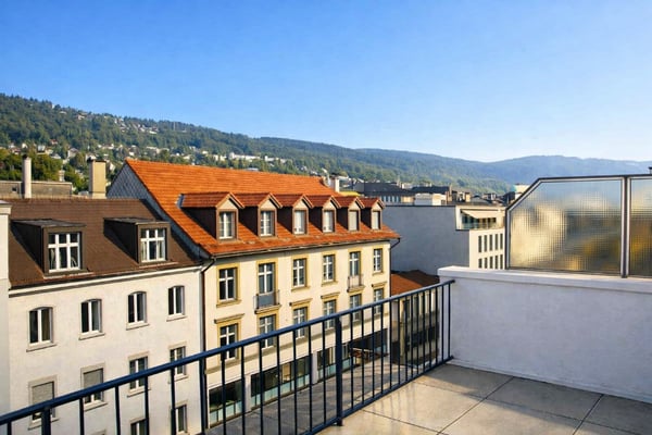 Helle Attikawohnung mit grosser Terrasse und Cheminée 10