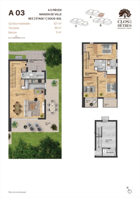 Maison contiguë 1.5 pièces 6