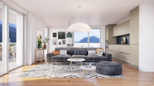 Perfekt für Paare und kleine Familien – moderne 3.5-Zimmer-Wohnung in Leuk