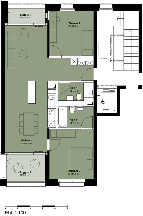 1½ ZI-WOHNUNG IN BERN - MURIFELD, MÖBLIERT, TEMPORÄR 8