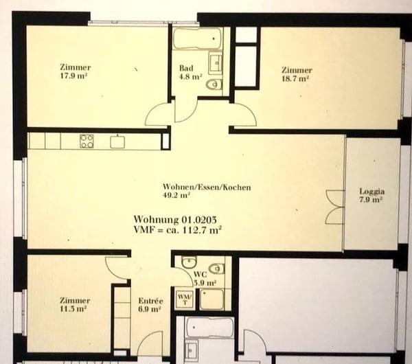 1½ ZI-WOHNUNG IN WINTERTHUR - STADT, MÖBLIERT, TEMPORÄR 10
