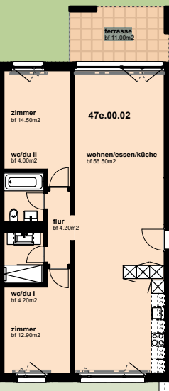Moderne 2.5-Zimmer-Erdgeschosswohnung 7