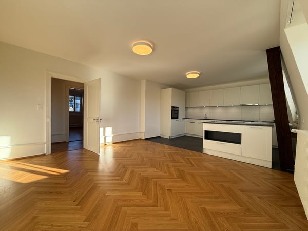 Traumhafte 5.5-ZimmerDACHwohnung mit riesiger Terrasse (60m2) an zentraler Lage (Altbau) 1