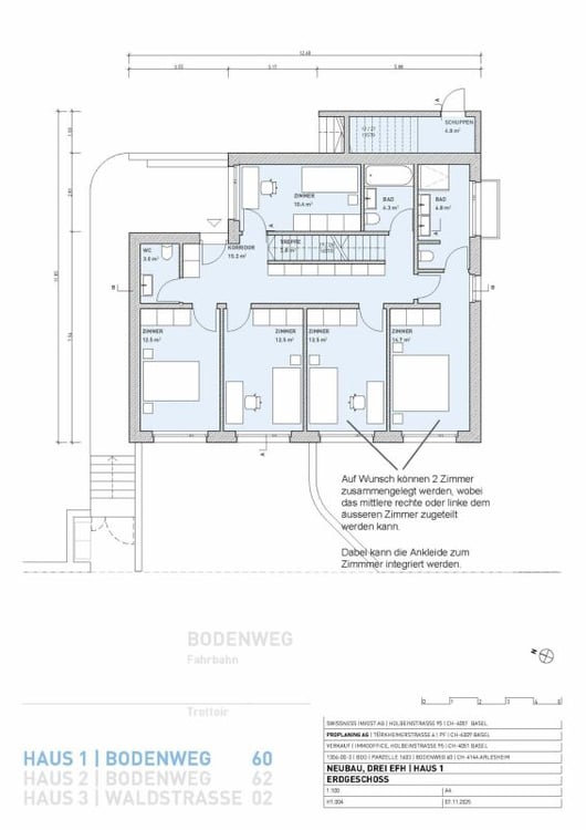 Wohnen mit Weitblick in Arlesheim!- Freistehendes Einfamilienhaus, Haus Nr. 1 13