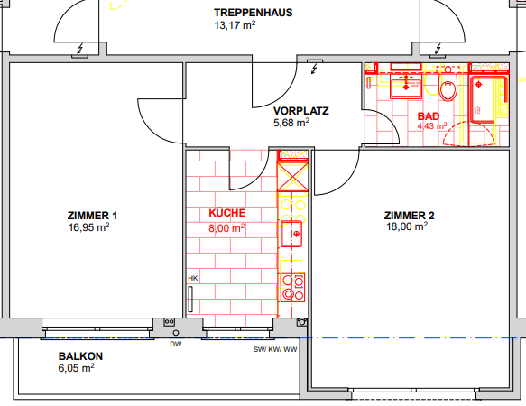 Renovierte 3-Zimmerwohnung am Burgfelderplatz 7