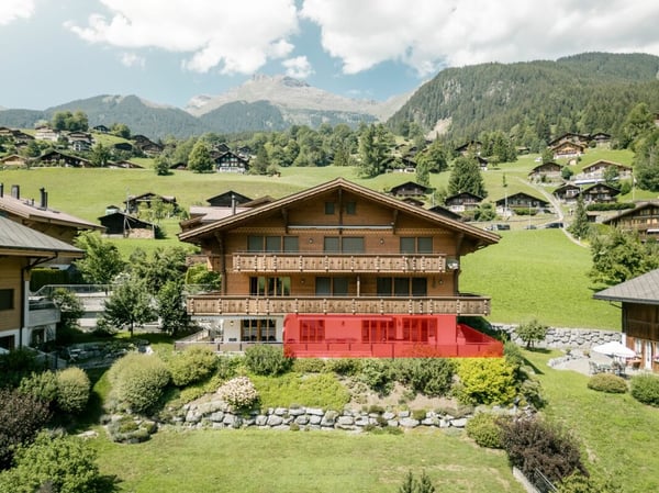 Terrassenwohnung mit Bergblick - 4.5-Zimmer-Erstwohnung im Chalet Aquila 2
