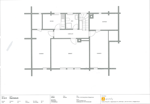 3.5-Zimmerwohnung im Dachgeschoss, Chalet Tambour 9