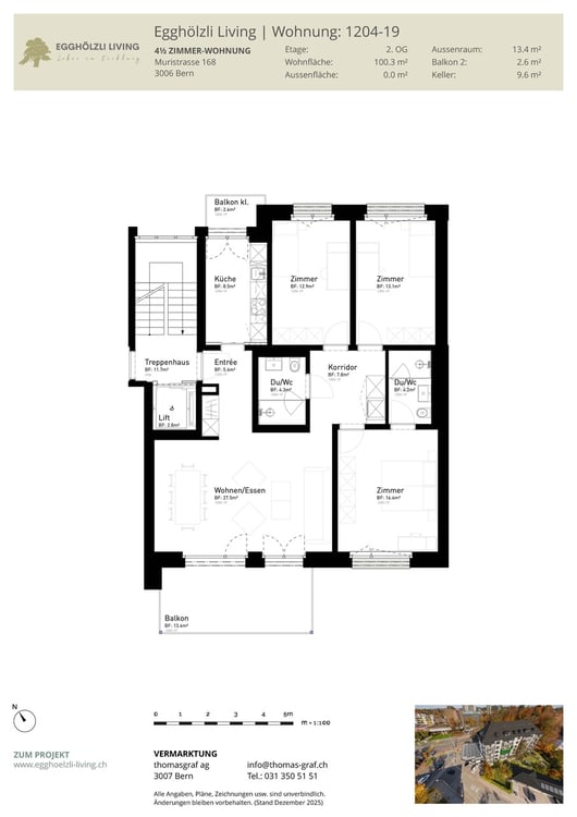 Neu renovierte 4.5-Zi-Wohnung im Egghölzli-Quartier 1