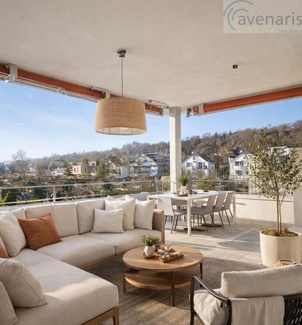 Moderne 1.5-Zimmer-Neubauwohnung mit grossem Balkon und freier Sicht 2