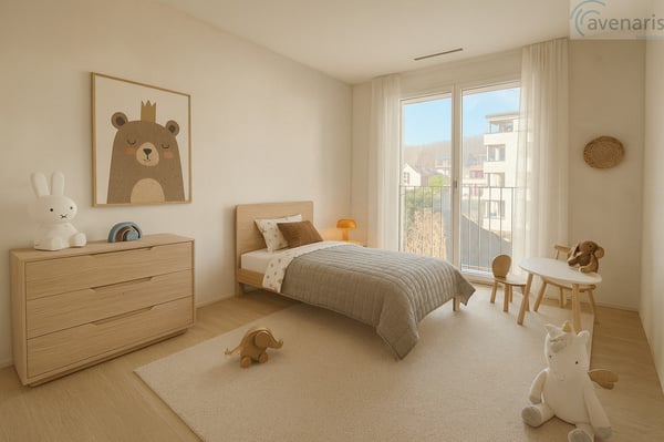 Moderne 1.5-Zimmer-Neubauwohnung mit grossem Balkon und freier Sicht 4