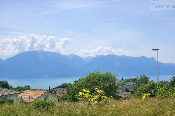 Doppelhaus mit exklusivem Blick auf den Genfersee und die Berge