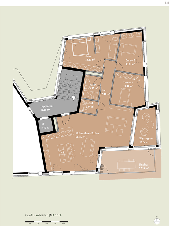 Projektvorankündigung - exklusive Geschosswohnung mit unverbaubarer Aussicht. Neue Preise - A3 5