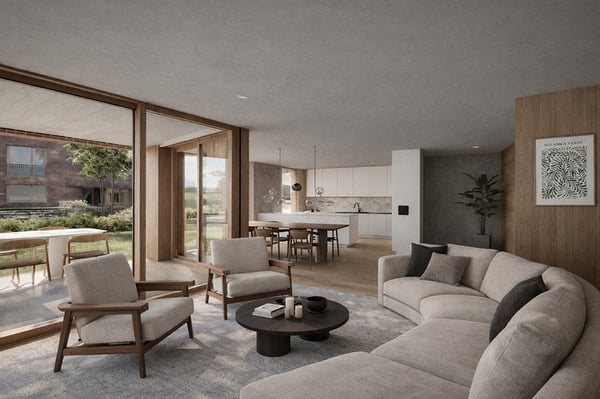 Projektvorankündigung - exklusive Gartenwohnung mit unverbaubarer Aussicht. Neue Preise - B1 6