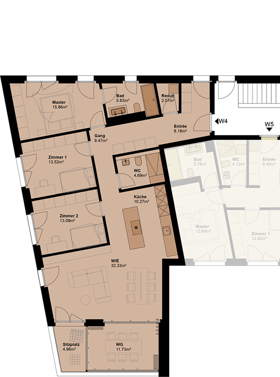 Exklusive Gartenwohnung mit hoher Energieeffizienz und unverbaubarer Aussicht.Neue Preise! - W1 7