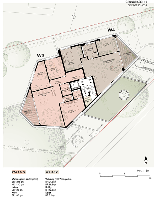 Helle und grösszügige 1.5-Zimmer-Geschosswohnung mit Hobbyraum und Aussicht - W4 8