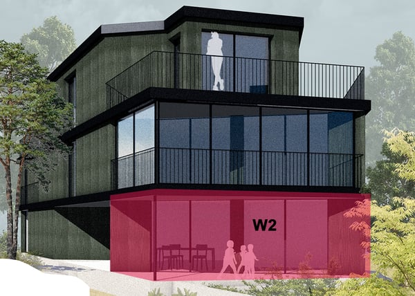 Helle und grösszügige 1.5-Zimmer-Wohnung mit Weitsicht und Garten mit 63qm - W2 1