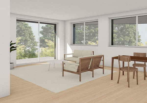 Helle und grösszügige 1.5-Zimmer-Wohnung mit Weitsicht und Garten mit 63qm - W2 4