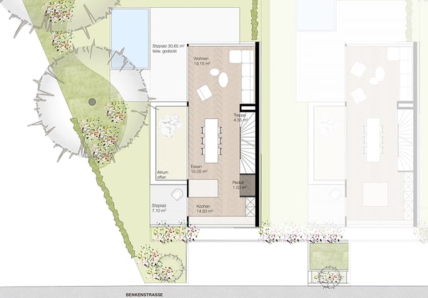 Exklusives Atrium-Einfamilienhaus an ruhiger Lage in Binningen - H1 4