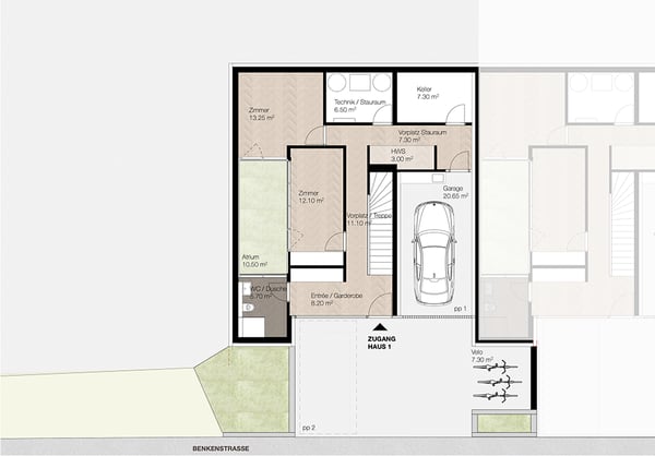 Exklusives Atrium-Einfamilienhaus an ruhiger Lage in Binningen - H1 3