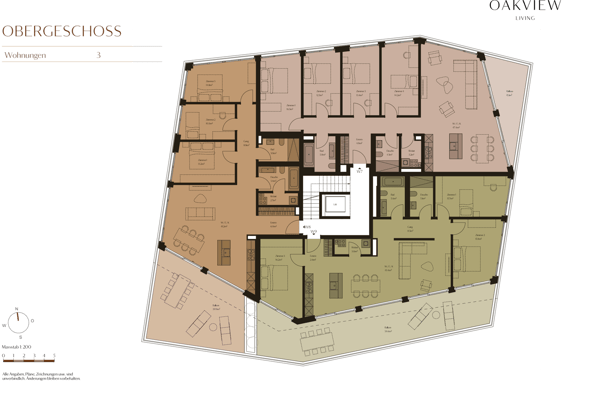 Exklusive, ruhige und moderne Geschosswohnung mit romantischem Balkon und Waldsicht - W7 4