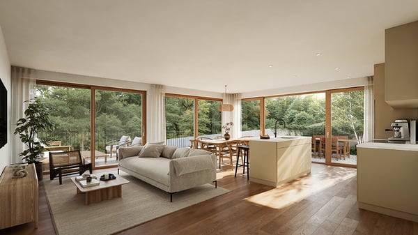 Exklusive, ruhige und moderne Geschosswohnung mit romantischem Balkon und Waldsicht - W7 10