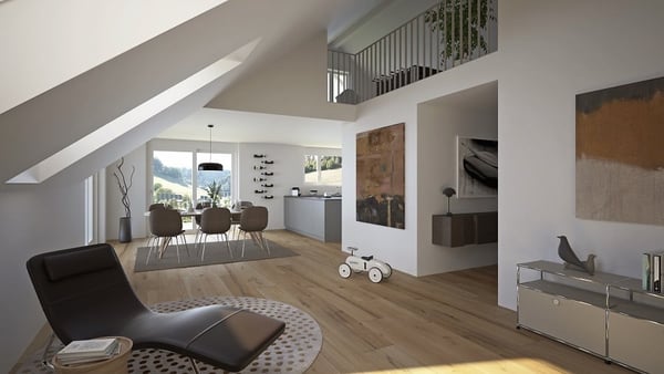 3.5-Zimmer-Dachwohnung mit Galerie und sonnigem Balkon im Rodacher