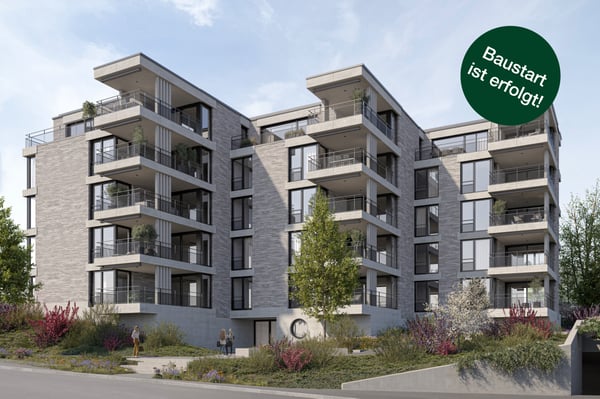 Baubeginn erfolgt: Grosse Terrassen, zentrale Lage, starke Architektur 1