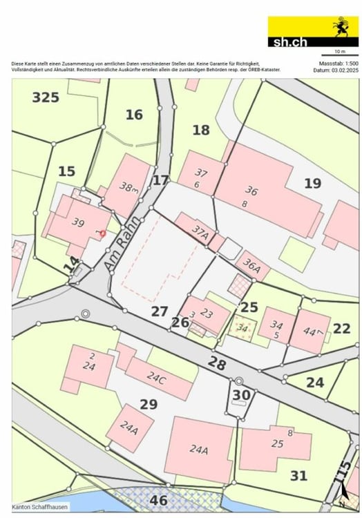 Bauland in der Kernzone 3