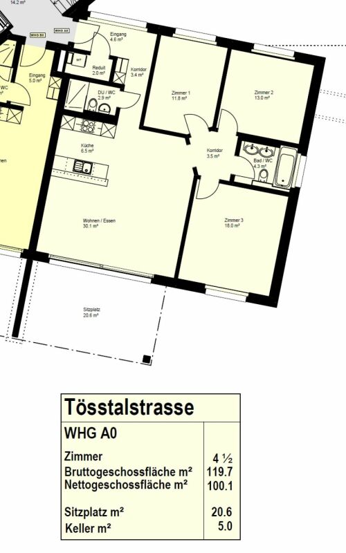 Moderne 4.5-Zimmer-Erdgeschosswohnung mit Aussicht ins Grüne!