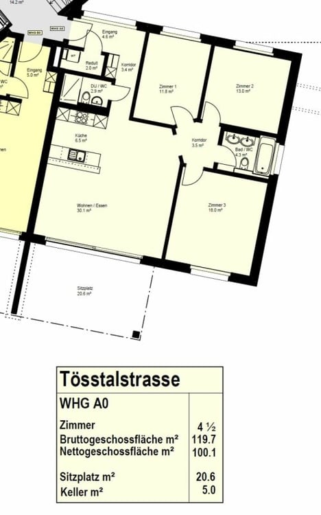 Moderne 4.5-Zimmer-Erdgeschosswohnung mit Aussicht ins Grüne! 13