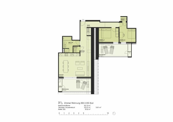 Helle und Moderne 3.5 Zimmer-Wohnung mit 2 Balkonen! 14
