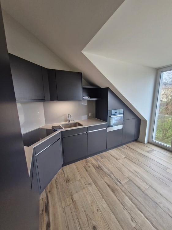 Aussergewöhnliche 3.5 Zimmerdachwohnung mit Eigentumsstandart Ausbau 1