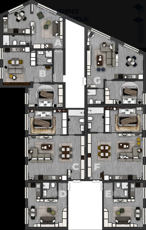 INTERO PIANO DI 7 UNITÀ RISTRUTTURATE PRONTE DA LOCARE 11