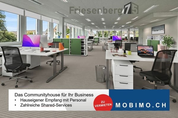 Inspirierendes Büro mit Sicht ins Grüne 1