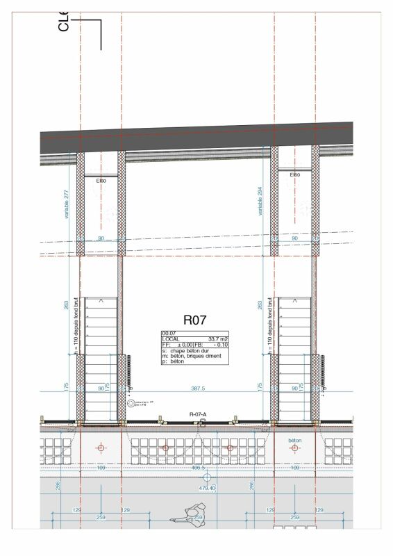 Arcade commerciale de 75 m2 en centre-ville