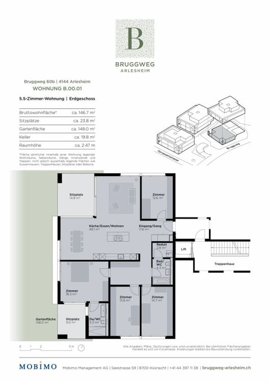 Charmante 5.5-Zimmer-Gartenwohnung - Bruggweg, Arlesheim 7