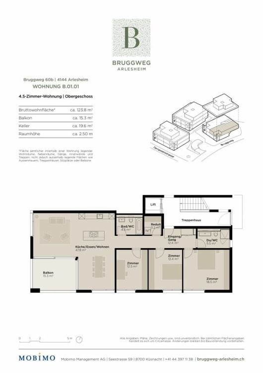 Grosszügige 4.5-Zimmer-Eigentumswohnung - Bruggweg, Arlesheim 5