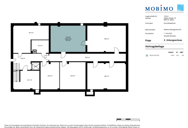 Lagerraum 9 m2 im Zentrum von St. Gallen zu vermieten 4