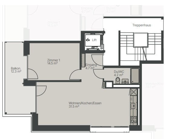 Grosszügige 2.5-Zimmer-Wohnung 7