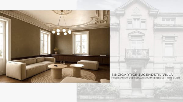 Einzigartige Jugendstil Villa wird frisch saniert und restauriert, im Herzen von Rorschach 1