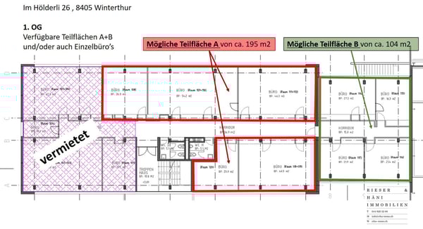 Büro's in unterschiedlichen Grössen mit Parkplätzen in Winterthur (Quartier Grüze/Seen) 15
