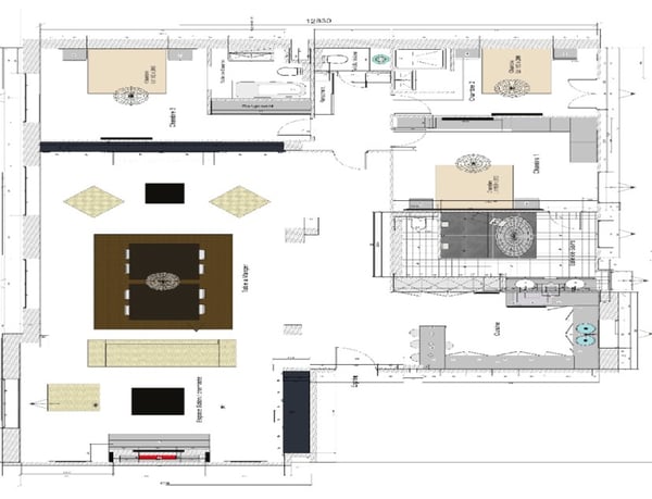 Appartement de prestige, moderne et lumineux, dans immeuble historique de l'hypercentre de Genève 13