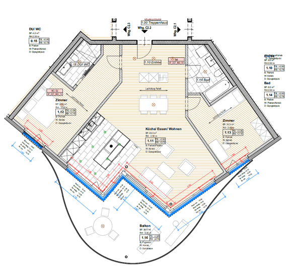 Moderne 1.5-Zimmer-Wohnung (Erstbezug) in ruhiger Lage in Thunstetten WHG C2.2 2