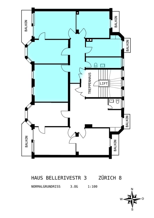 Repräsentative 1-Zimmer-Büroräume an der Bellerivestrasse 11